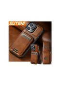 Resim Chenkestoreone Suteni Premium Iphone 17 Için Sahte Deri Kartlık Cüzdan Erkek A-brown 