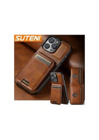 Resim Chenkestoreone Suteni Premium Iphone 17 Için Sahte Deri Kartlık Cüzdan Erkek A-brown 