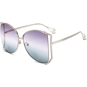 Resim Ccspace 45476 Kare Güneş Gözlüğü Kadın Metal Çerçeve Moda Lüks Degrade Tonlarıkahverengi51gri Gri 