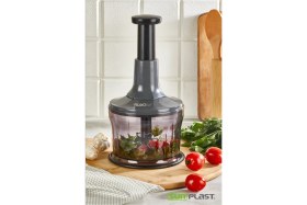 Resim Sunplast 2 Fonksiyonlu Basma Kollu Yüksek Kalite Paslanmaz Çelik 3 Bıçaklı ve Ezme El Rondosu 