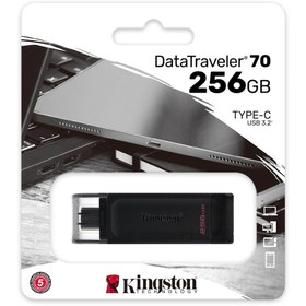 Resim Kingston DT70 256GB USB-C 3.2 Gen 1 Type-C Flash Bellek 