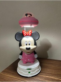 Resim Genel Markalar Şarjlı Pembe Mickey Mouse Masa Lambası Kalem Traşlı, Çocuklar İçin Eğlenceli Aydınlatma 