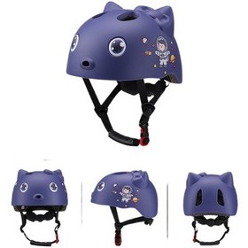 Resim Yeni Tasarım, Çizgi Film Temalı Çocuk Spor Kaskı, Scooter, Paten, Düşmelere Karşı Koruma, Bisiklet, Balance Bike Ve Motosiklet Kaskı Mavi 