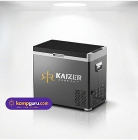 Resim Kaizer Germany 50 Litre Buzdolabı 12 Volt - 24 Volt Taşınabilir, Metal Gövde Kamp Buzdolabı 