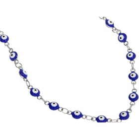 Resim Kadın Nazar Boncuğu Model Çelik Halhal Silver 