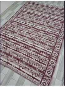 Resim Savan Dokuma Halı Örtüsü 4m² 170 240cm Kale Bordo1 Bordo 