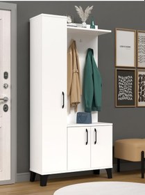 Resim Kuzeylife Linea Portmanto Vestiyer Ayakkabılık Beyaz 