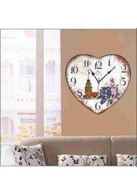 Resim Istanbul Kız Kulesi Desenli Salon Oturma Odası Kalp Duvar Saati Çok Renkli 