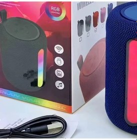 Resim Oldfriend Lacivert Mini Bluetooth Hoparlör Sd Kart Aux Usb Girişli Taşınabilir Kablosuz Speaker 