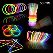 Resim 50 adet Niceglow Parlayan Çubuklar - DIY Neon Tabelalar, Bilezikler & Süslemeler için Canlı Çok Şekilli Parlayan Çubuklar - Düğünler, Doğum Günleri, Ev Açılışları & Daha Fazlası için Mükemmel - Güç Gerektirmez, Yüksek Kaliteli PE Malzeme, Parlayan Parti Malzemeleri, NICEGLOW 