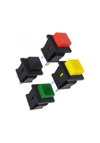 Resim Ic-180k Plastik Buton Yaylı 2p Pbs15b Siyah 