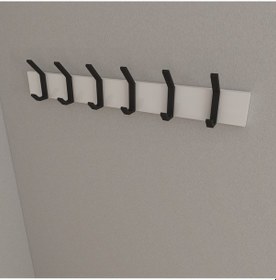 Resim Hepsi3boyutlu Modern Duvar & Kapı Kanca Askılık - 6 Adet Siyah Kanca Askılık - Model No : 1 Siyah 