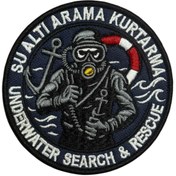 Resim Ex Patch Sualtı Arama Kurtarma Nakış Peç Patch - 9 cm 