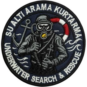 Resim Ex Patch Sualtı Arama Kurtarma Nakış Peç Patch - 9 cm 