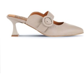 Resim Bueno Shoes Gri Deri Kadın Topuklu Terlik 01WA1301 01WA1301 