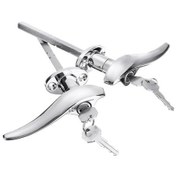 Resim Pazly 1932-1934 Ford Model 40/18 Krom Kapı Kolları - Tac-h102 Flat, Dış Kilitli, Gümüş Metal, 2 Anahtarlı Set 