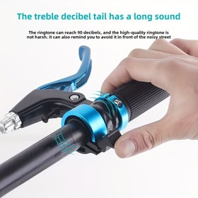Resim 1 adet 90dB Yüksek Sesli Bisiklet Zili, 4 Renk Seçeneği - Dağ/Yol Bisikletleri & Genç Sürücüler için Uygun, Ergonomik Tutma Yeri Montajı, Temel Bisiklet Güvenlik Ekipmanı 