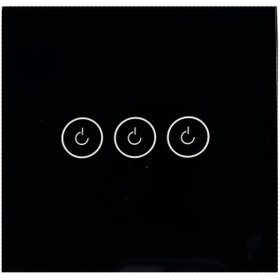 Resim Fonri Akıllı Dokunmatik Üçlü Duvar Anahtarı 