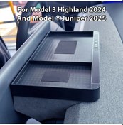 Resim Hightower Universal Araç Dashboard Mendil Tutucu Tesla Model Y 3 Yenileme Sürümü Dayanıklı Kart Yuvası 