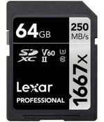 Resim Lexar 64GB Professional 1667X UHS-II SDXC Hafıza Kartı 