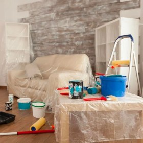 Resim Luipa® Boya Badana Eşya Koruma Hışır Örtüsü 180CM x 15 mt Yapışkanlı Hışır Örtü 