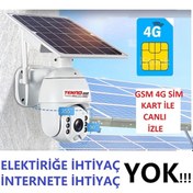 Resim Sim Kartlı Güneş Enerjili Kamera. 