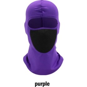 Resim Chaoduo Shop Mor Tarzı Motorcycle Balaclava Full Face Cover Warmer Windproof Breathable Cycling Ski Biker Shield Men Helmet# (Yurt Dışından) 