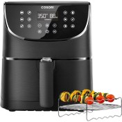 Resim Cosori Premium XXL 5.8-Quart ( 5.5 Litre ) - Wi-Fi özellikli 1700W Dokunmatik Panelli Yağsız AirFryer Fritöz - Siyah 