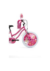 Resim Bisan Queen Çocuk Bisikleti 30 Cm V Fren 20 Jant 1 Vites Metalik Pembe Pembe Pembe 
