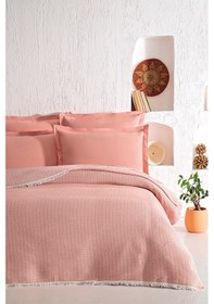 Resim Puffy Soren Çift Kişilik Pike Takımı - Terracotta 