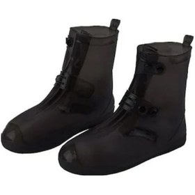 Resim Motosiklet Lüx Kalın Bot Kılıfı Silikon Malzeme Ayakkabı Yağmurluğu Suya Ve Aşınmaya Dayanıklı 