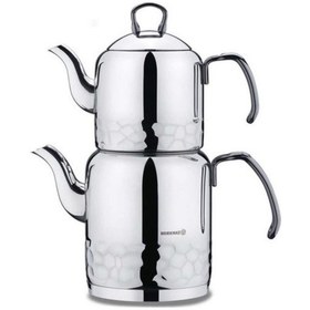 Resim Korkmaz A227-01 Erna Çaydanlık Takımı İnox Gümüş 