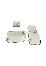 Resim Universal Otomatik Metal Pedal Seti 2 Parça Krom Siyah 