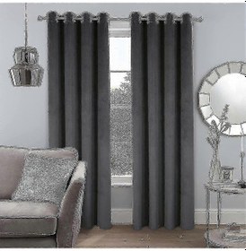 Resim Kalın Isı Yalıtımlı Lüks Karartma Perdeleri Oturma Odası Perdeleri G 39x Y 55 100cm 140cm Koyu Gri 