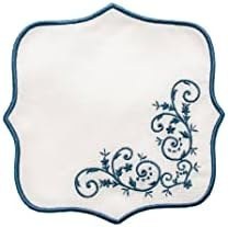 Resim Home Misla Bardak Altlığı/Kokteyl Peçete 4'lü Set Beyaz GoldenNM-27 