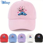 Resim Disney Stitch Beyzbol Şapkası - Karikatür Baskılı Ayarlanabilir Hafif Şapka, Elde Yıkanabilir, Tenis, Golf, Doğum Günleri ve İlkbahar/Sonbahar Mevsimleri için 5 Renk (Pembe/Mavi/Kırmızı/Beyaz/Siyah) 