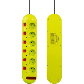 Resim harry 6'LI 1.5 METRE KABLOLU LED GÖSTERGELİ AKIM KORUMA ÇOCUK AYRI ANAHTARLI KORUMA 250 VOLT 