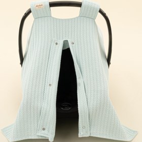 Resim Puset Örtüsü - Tek Taraflı - Turkuaz Örgü 