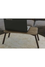 Resim İşsevenler Laptop Sehpa Çalışma Kahvaltı Masası Ceviz 