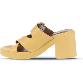 Resim Bueno Shoes Sarı Deri Kadın Topuklu Terlik 01WA1701 01WA1701 