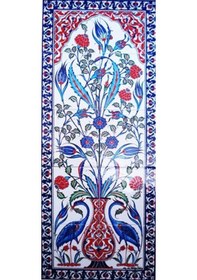 Resim Armada Çini 40X100 Cm Ed 705 Iki Sülünlü El Dekoru Çini Pano 