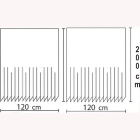 Resim Jackline Banyo Duş Perdesi 6969 Çift Kanat 2x120x200 