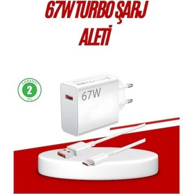 Resim Flzdgnkr 67 Watt Type C Hızlı Şarj Cihazı Huawei P30 P40 Mate 20 Pro Uyumlu 