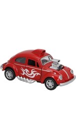 Resim Birlik Metal Işıklı Motorlu Çekbırak Araba Vw Motorlu Tosbağa 1:36 - Minitro FY6757-12D 