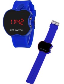 Resim Elma Apple Şeklinde Dijital Led Watch Kol Saati Çocuk Kol Saati Elma Saat 