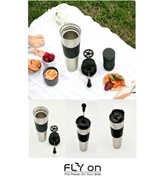 Resim FLYON Yüksek Kaliteli Sıcak Ve Soğuk French Press Çelik Termos Kupa Bardak Mug 500 ml Kahve Ve Bitki Çayı 