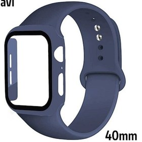 Resim Ally iOs Watch Uyumlu 4-5-6 40mm Silikon Kordon Kayış Ve Ekran Koruyucu Kılıf 