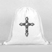 Resim Haç Baskılı Sırt Çantası - İp Büzgülü Spor Çanta Renkli 