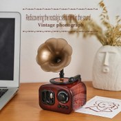 Resim Vintage Fonograf Tarzı Müzik Kutusu - 8 Klasik Melodi, Ev Dekoru & Hediyeler İçin Mükemmel, Oturma Odası, Yatak Odası, Ofis İçin İdeal 