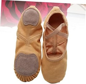 Resim GALPADA 1 Çift Kızlar Için Bale Çizmeleri Yürümeye Başlayan Kızlar Için Bale Ayakkabıları Yetişkin Dans Ayakkabıları Cep Ayakkabı Kızlar Için Bale Terlik Çan Dans Ayakkabıları Bale 